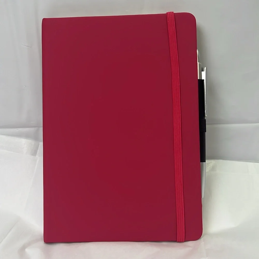 Journal Book Hardcover Lined Pen Holder NEW